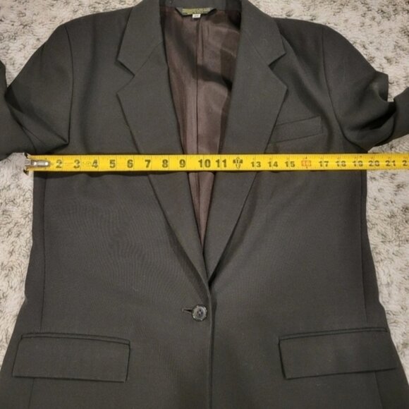 Orvis Black Single Button Timeless Vintage Blazer Suit Jacket Lined Size 6R - Picture 7 of 9